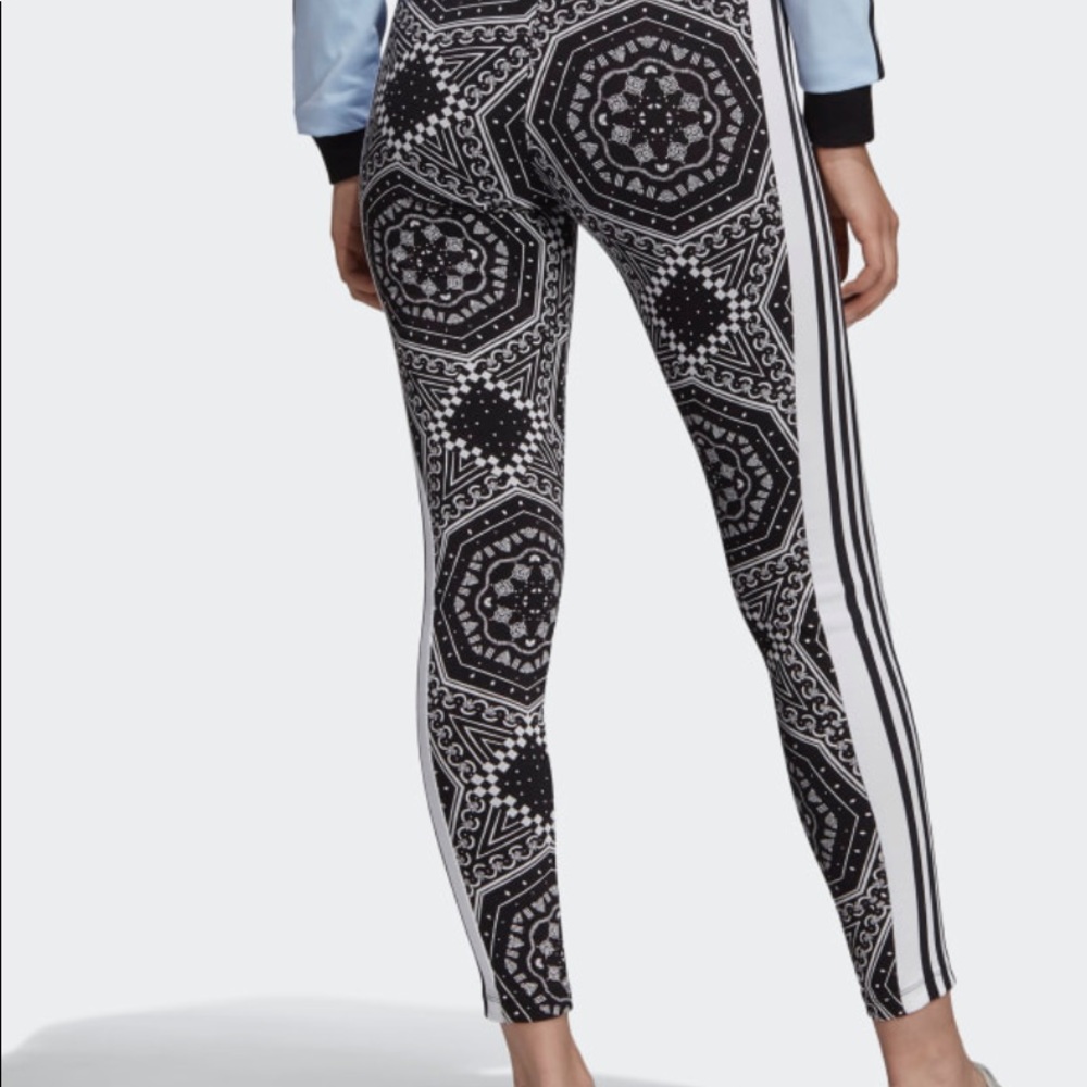 Adidas 3 Stripe Leggings - Picture 4 of 6